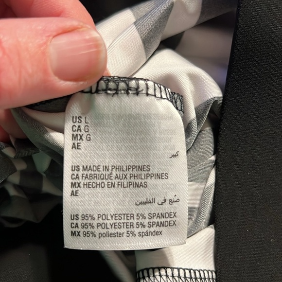 INC International Concepts Womens Striped Wide Leg Pant Black White Heritage‎ XL - Picture 10 of 11